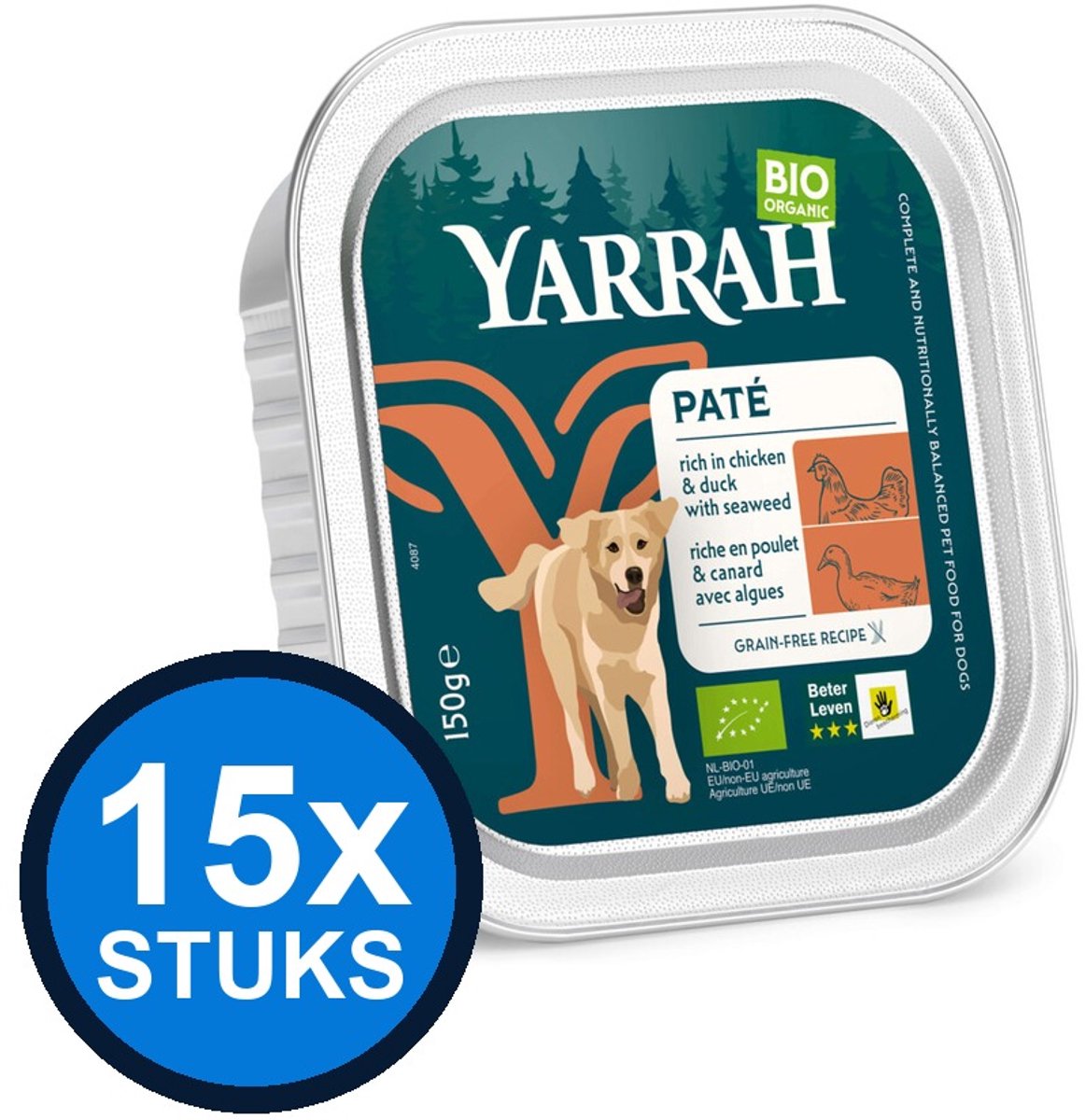 Yarrah Yarrah dog bio alu paté grvr kip&eend 150gr