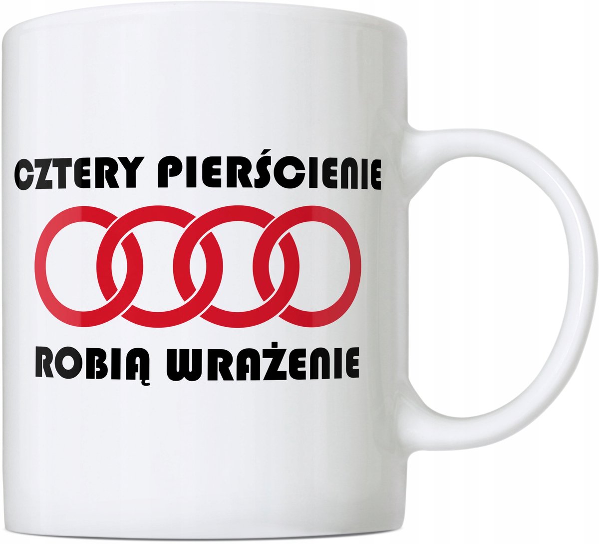 Audi Mok: Vier Ringen Logo Mok - Perfect cadeau