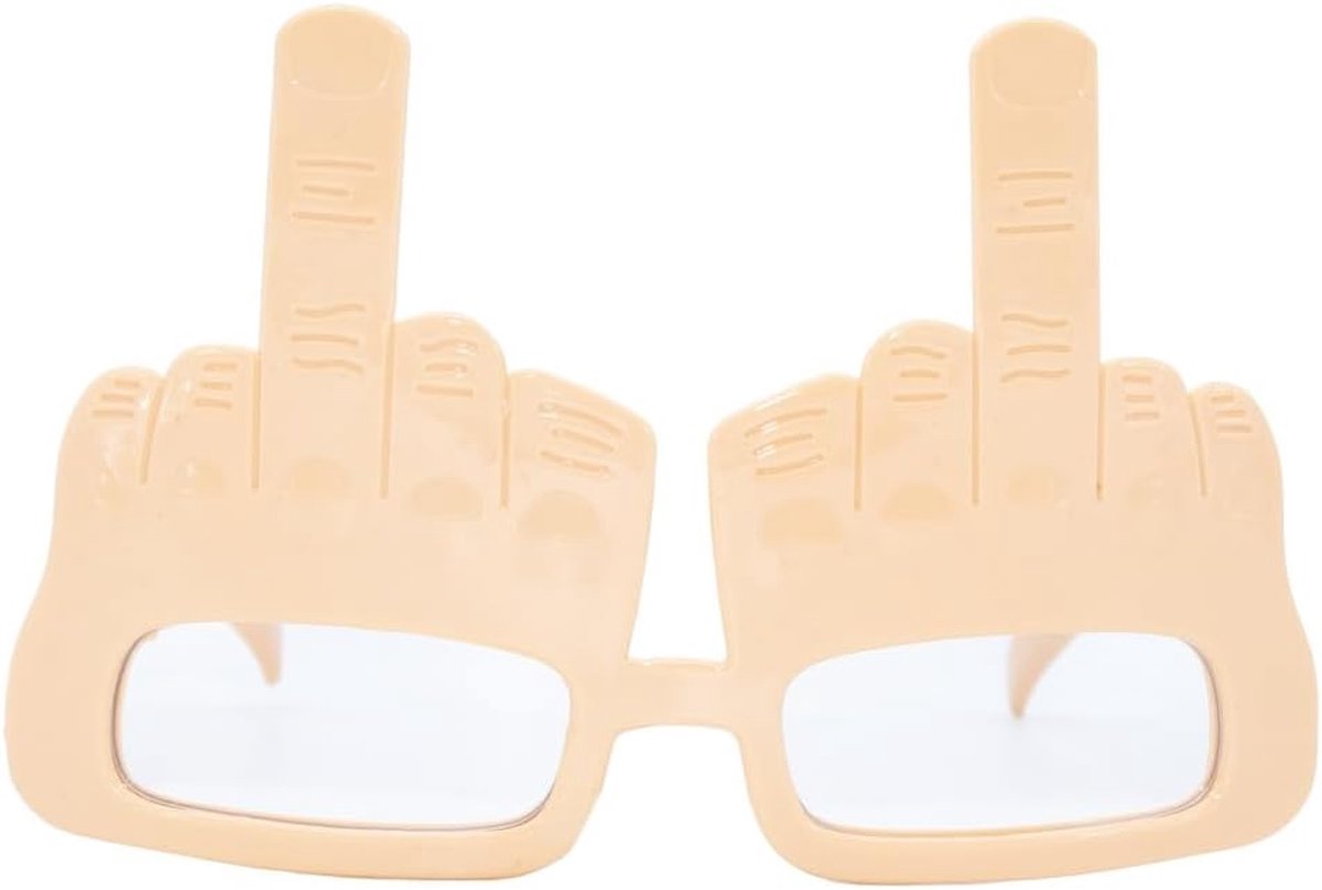 'Tit Clown 35380 Middle Finger Design glazen van kunststof, één maat.
