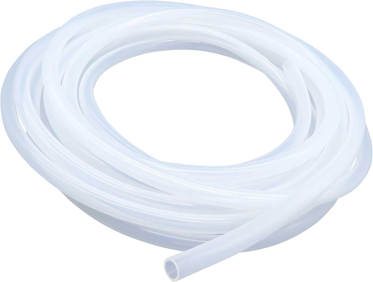Slang, 6 mm x 9 mm (binnendiameter x buitendiameter), 5 meter lang, geschikt voor contact met levensmiddelen, flexibel, transparant, water- en luchtslangen voor pompoverdracht