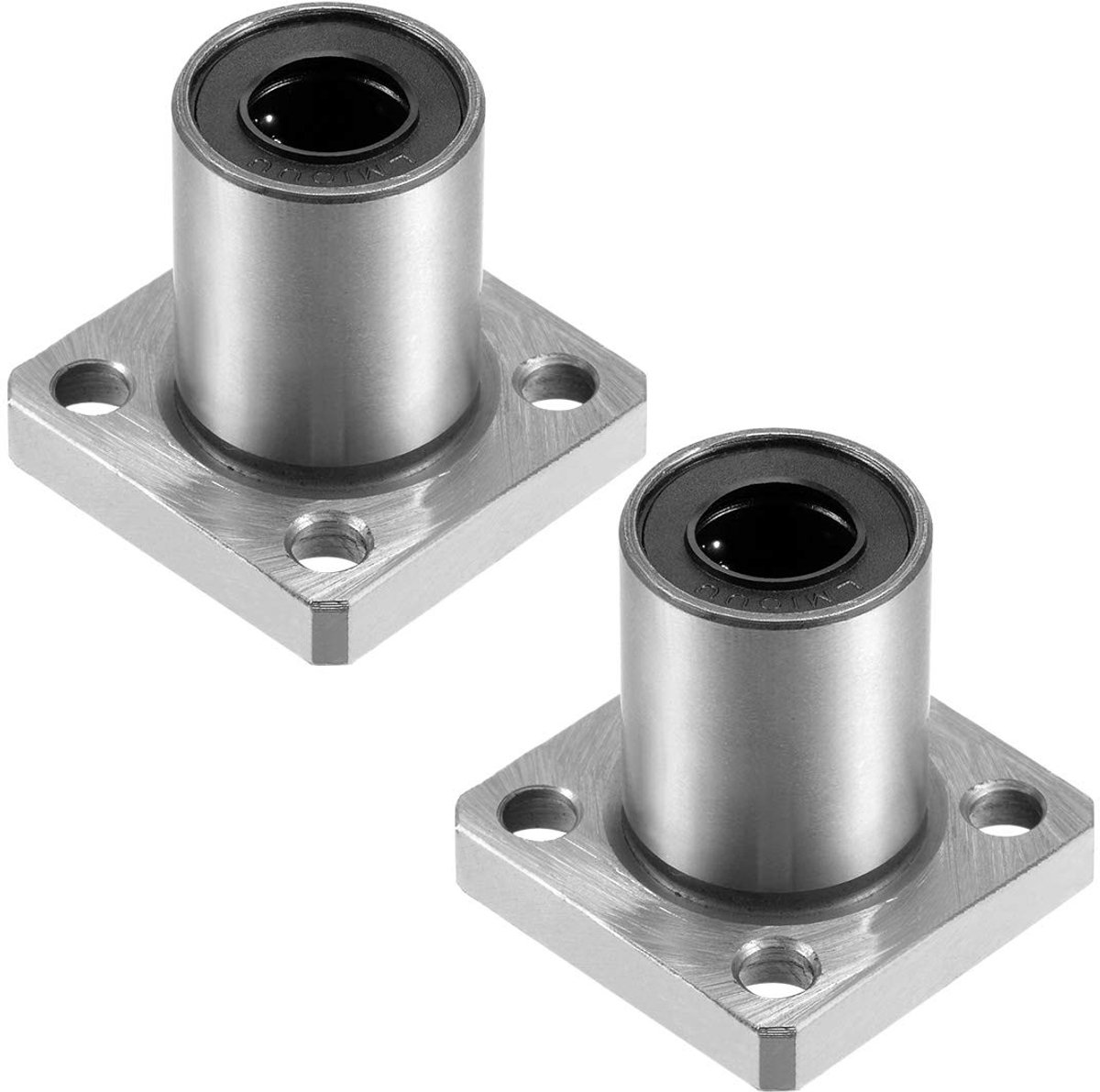 Lagers LMK10UU met vierkante flens, 10 mm boring diameter. 19 mm buitendiameter. 29 mm lengte