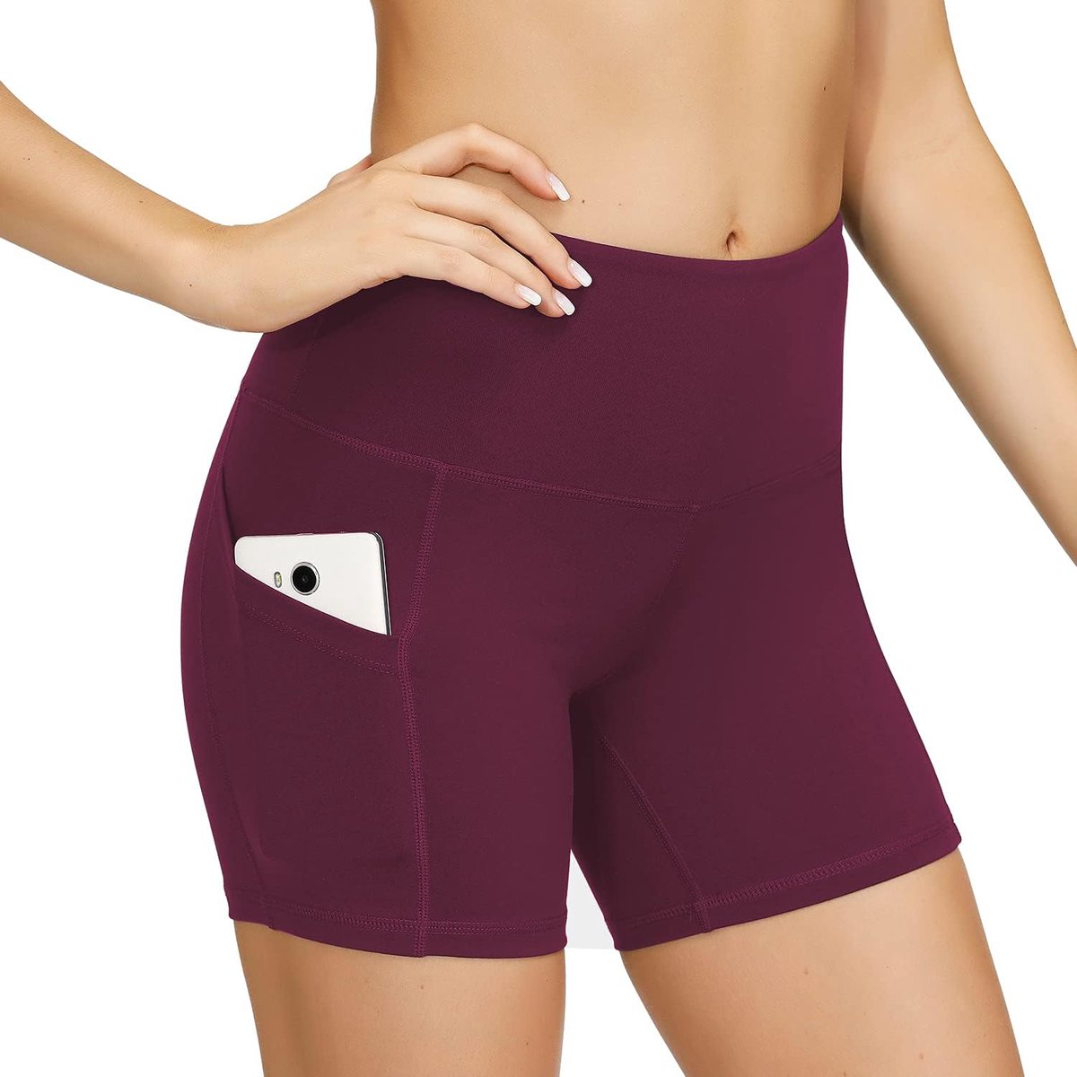 Dames Met Zakken Korte Broek Yoga Legging Hoge Taille Onderbroeken Sport Fitnes