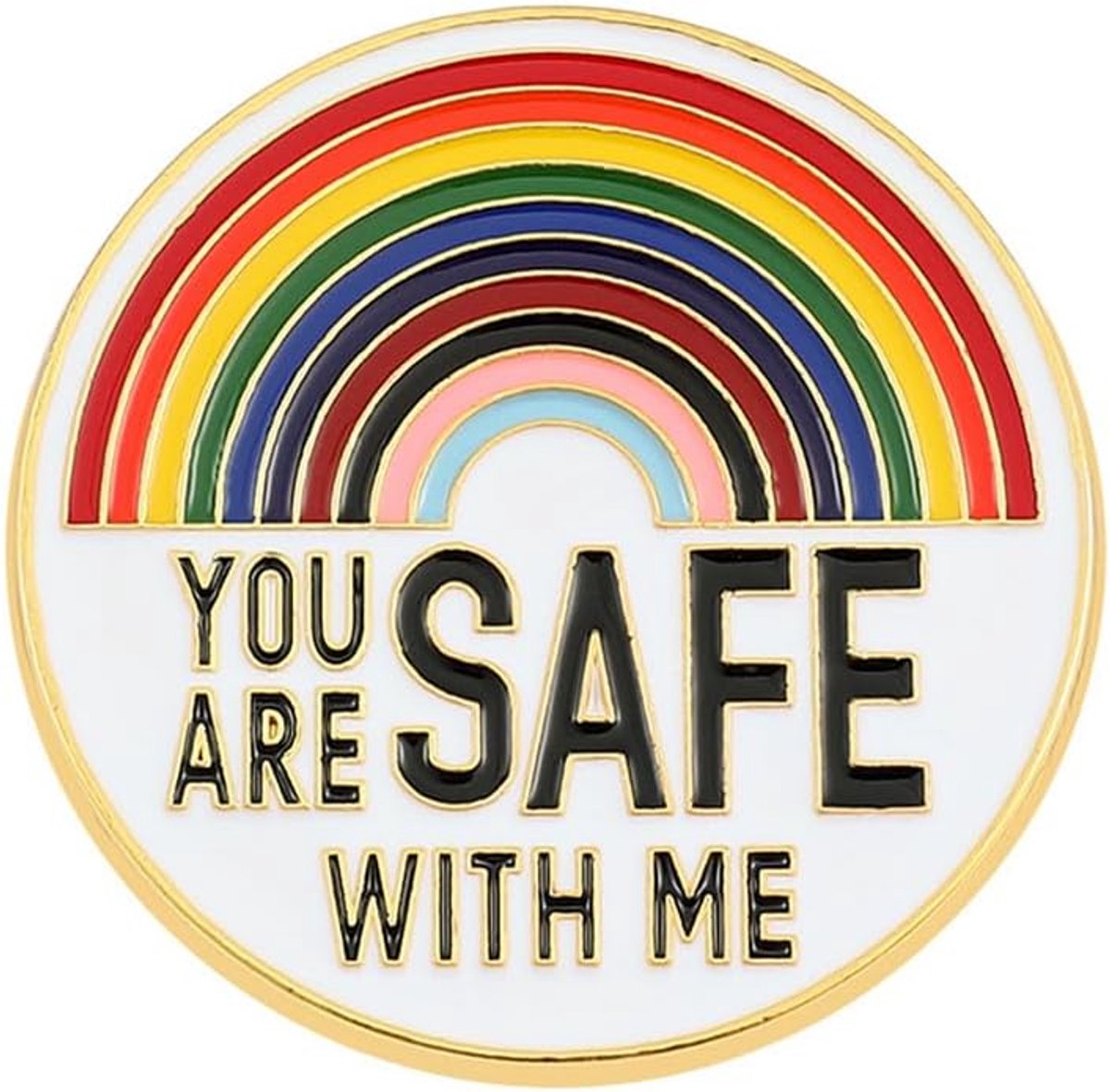 Pin Rainbow Pins Gay Pride Inspirerende Quotes Rainbow Heart Pin (Regenboog) (F2)