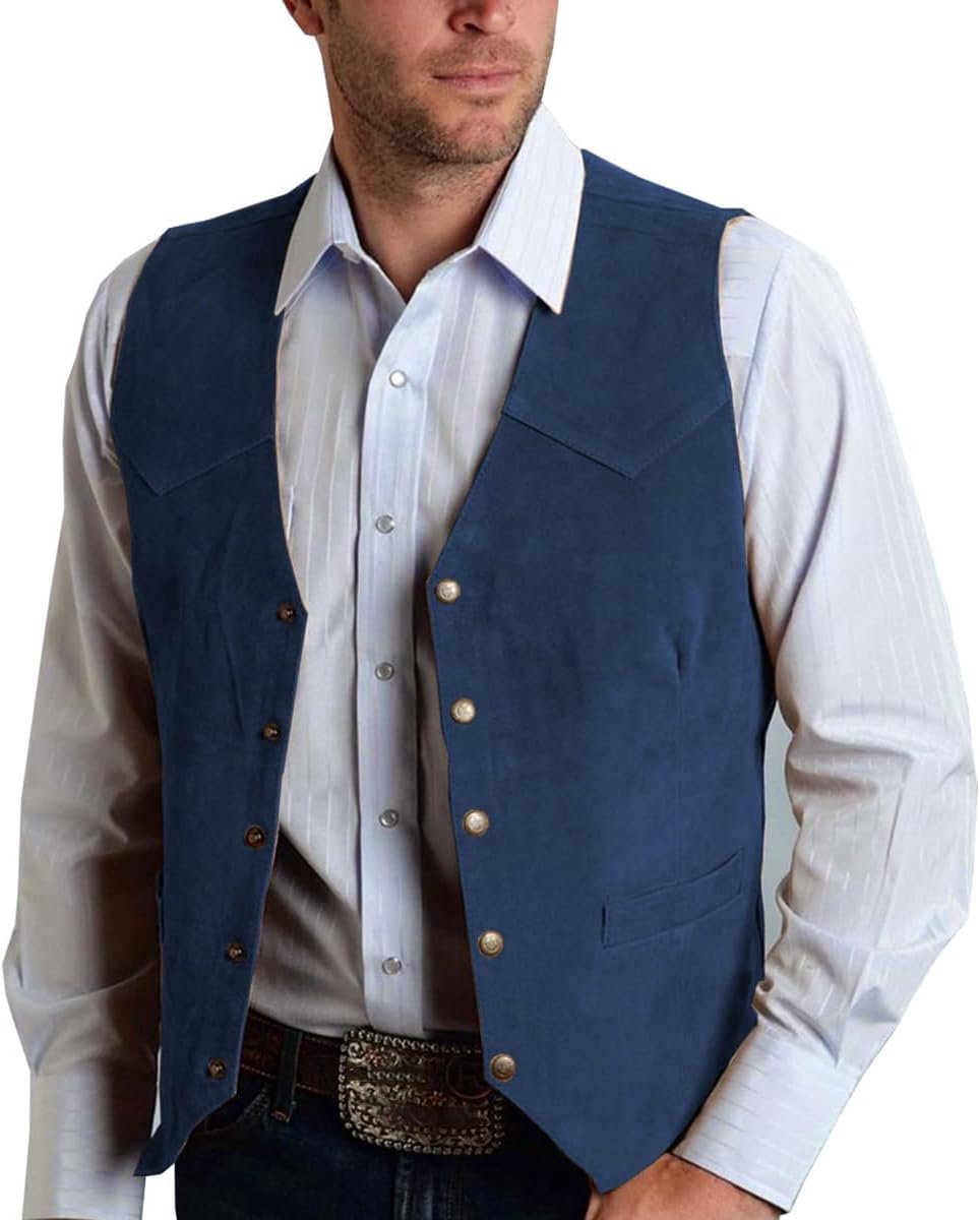 Suède vest voor heren, V-hals, casual, mouwloos, slim fit, zakelijk formeel vest voor bruiloft, diner