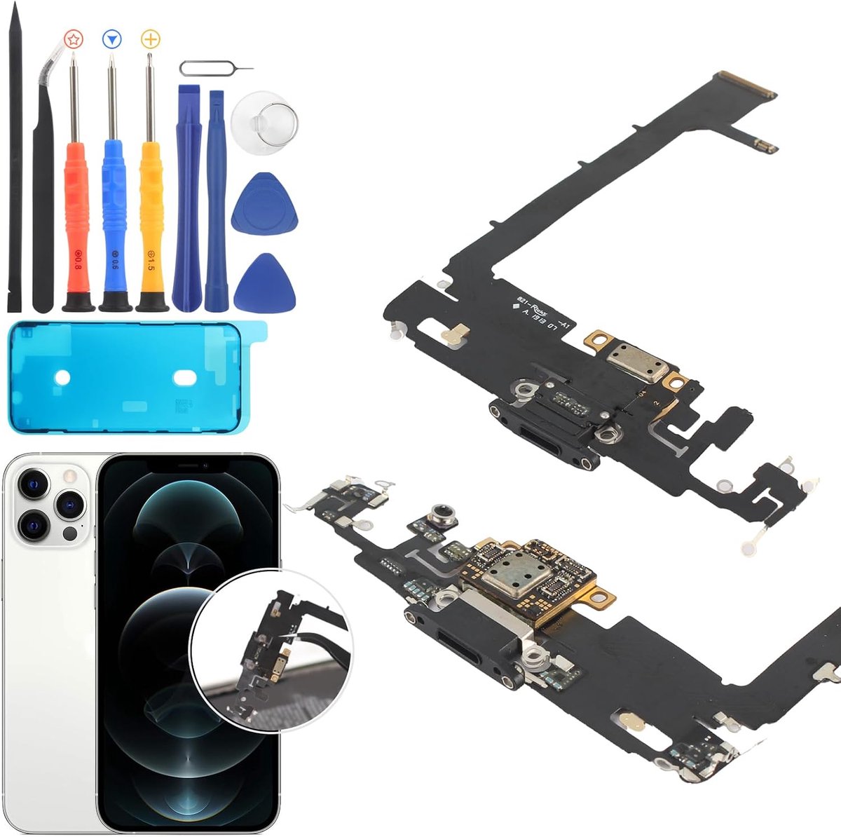Oplaadaansluiting compatibel met iPhone 11 Pro Max USB dock connector voor iPhone 11 Pro Max flexibele kabel oplaadpoort oplaadaansluiting vervanging