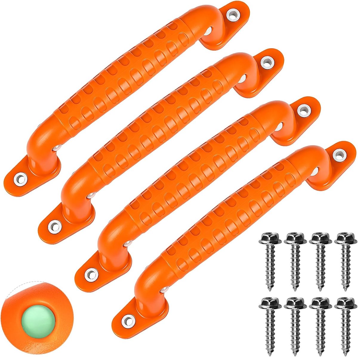 Klimgrepen, oplichtende antislip klimrek | Kinderspeeltoren handgrepen voor speelplaats, speelset, speelhuis, hoogbed, kinderkamer, klimgrepen, oranje