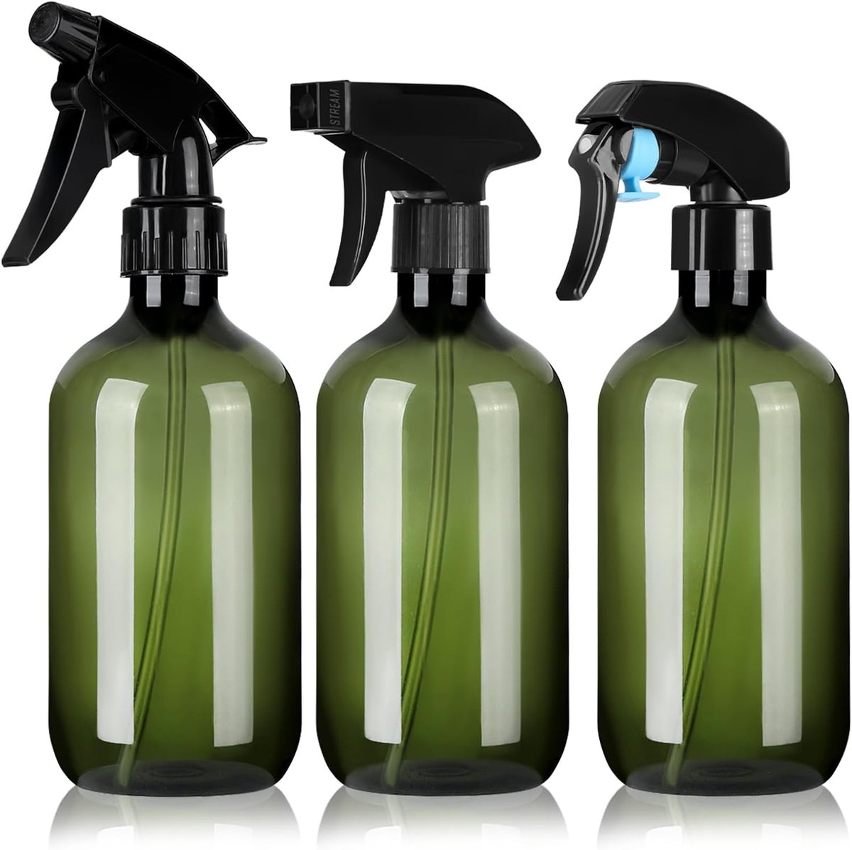 3 stuks spuitflessen 500 ml - lege spuitflessen om te vullen met verstelbare sproeikop - kunststof spuitfles voor planten - waterspuitfles voor bloemen en planten - haarreiniging - auto-verzorging