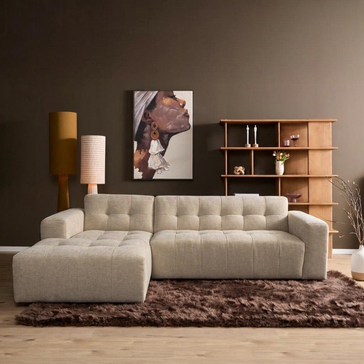 MySofa Loungebank Ruby Beige Lounge L + 2,5-Zits AR