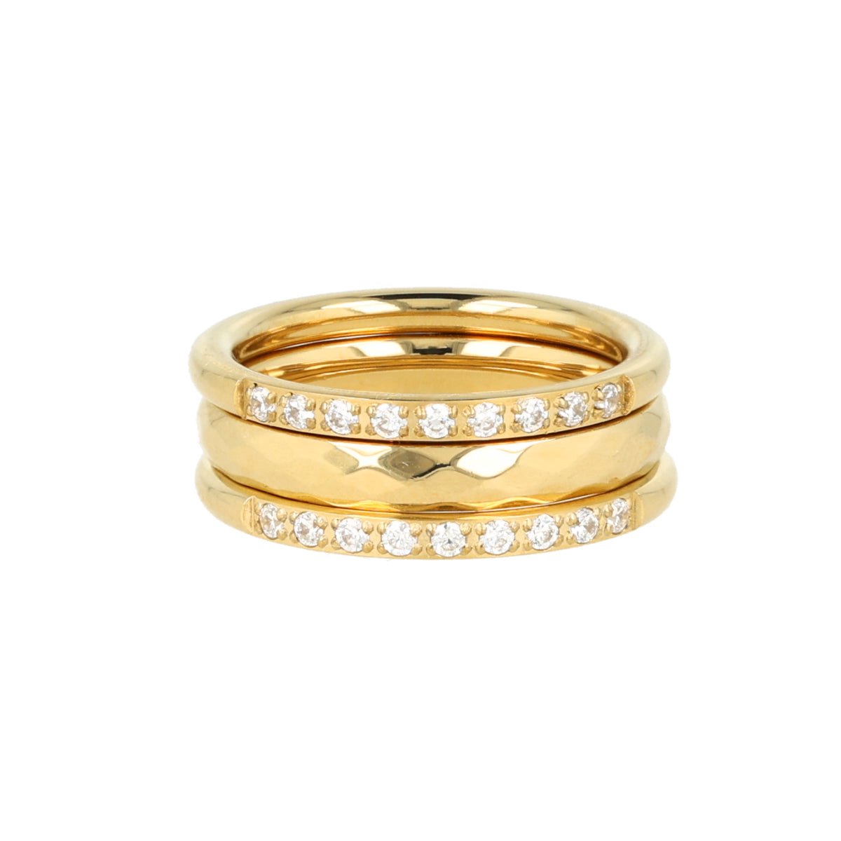 My Bendel - Ringen Set met Zirkonia - met Luxe Cadeauverpakking | Sieraden Voor Dames | Maat 16.00 Mm / Maat 50