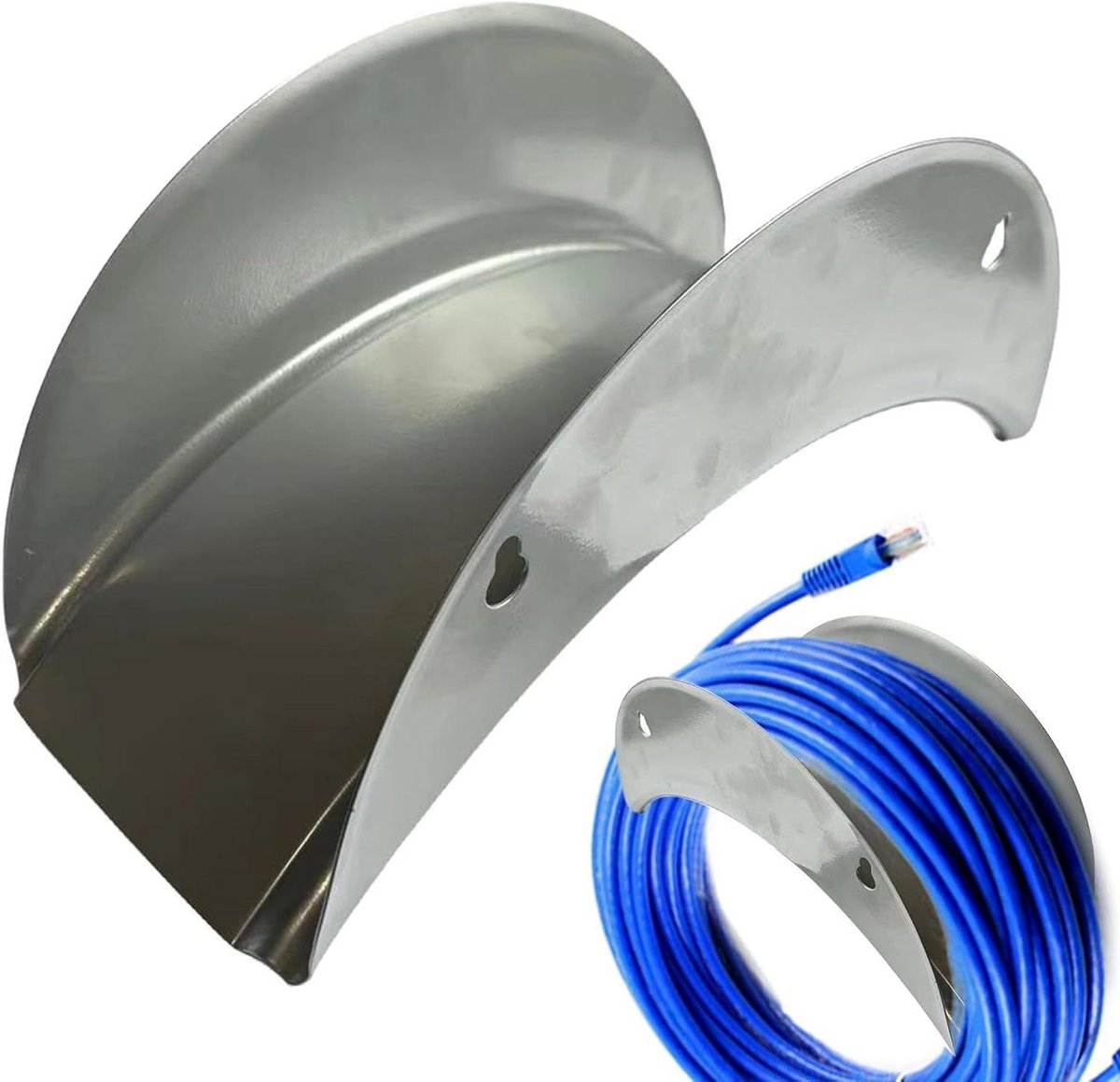 Slanghouder Muurbeugel - Slangopslag Hanger - Tuin Organiseren - Ruimtebesparend Ontwerp - 13.4D x 18.4B x 13.4H cm - Zilver