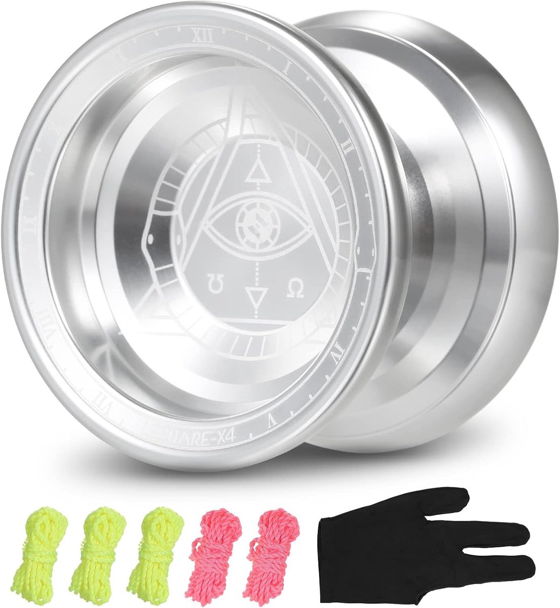 Professionele Aluminium Yoyo voor Concurrentie met Snaren en Handschoen - Perfect Cadeau voor Yoyo Liefhebbers
