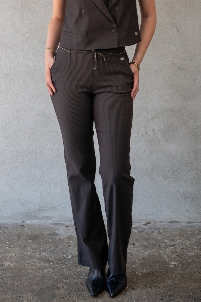 TQ Amsterdam Broek Romee Small Pinstripe 26fw 00tq048bmu After Dark Dames Maat - XL