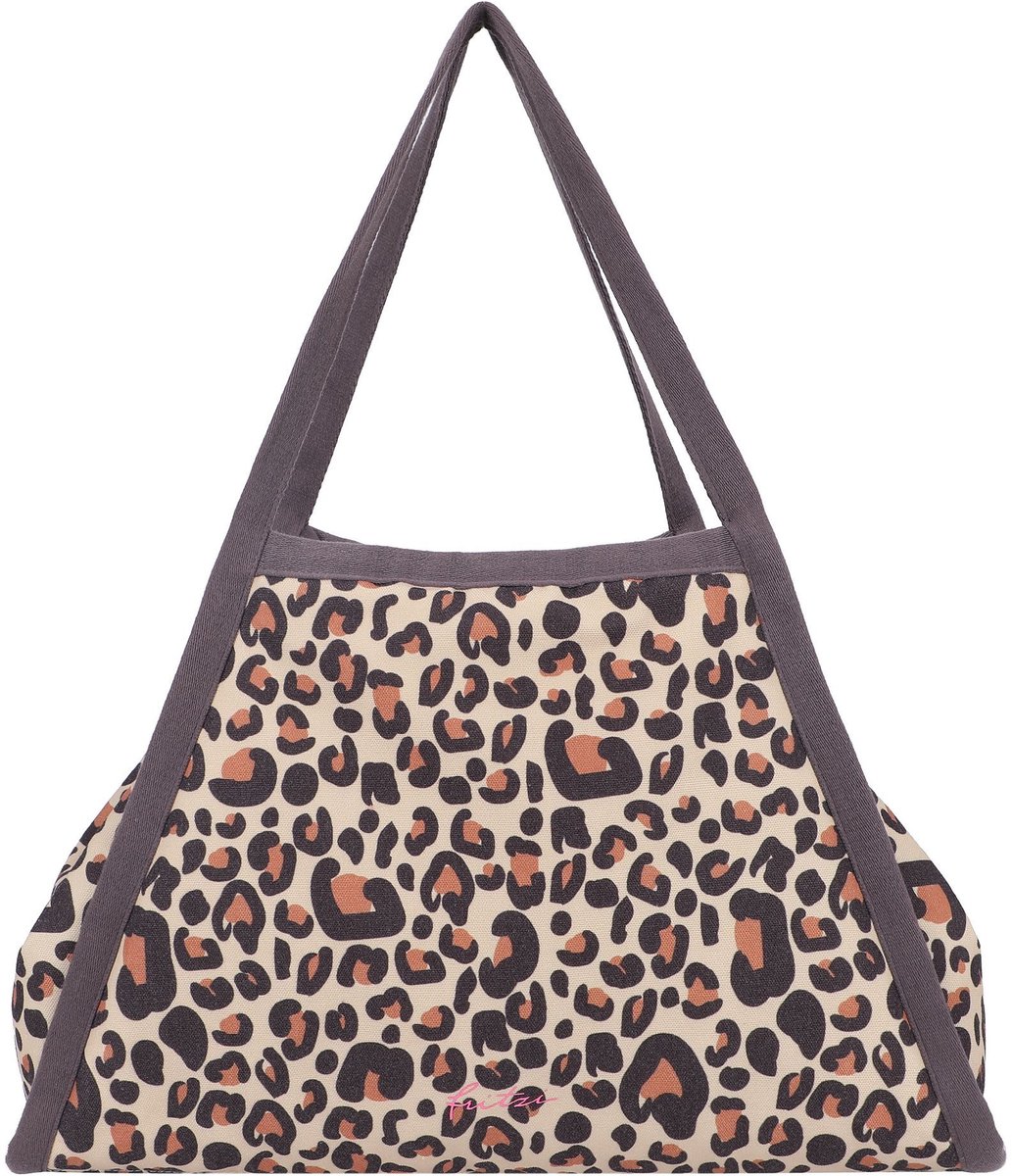 Fritzi aus Preußen Ini Shopper Tas 38 cm - 14 L - leo camel