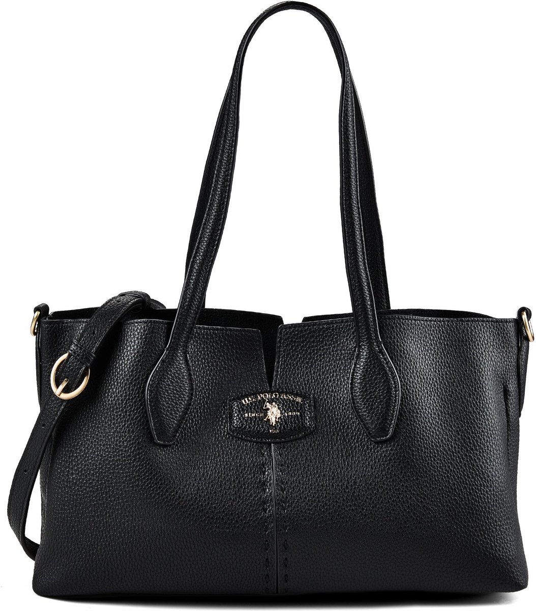 U.S. POLO ASSN. schoudertas Chestnut Double Handle Black zwart