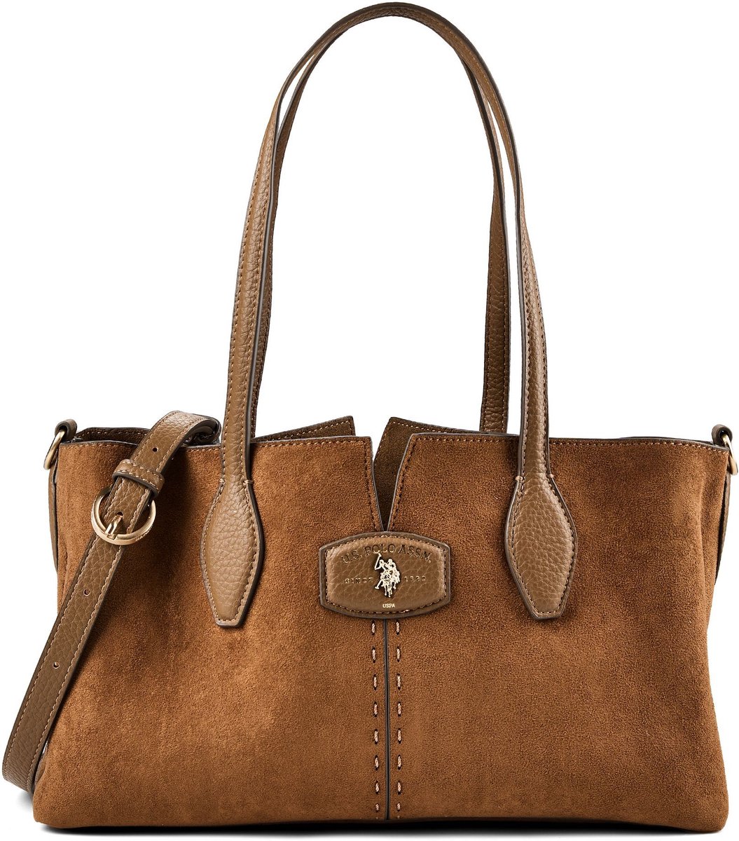 U.S. Polo Assn. Chestnut Schoudertas 33 cm - Dames - camel suede