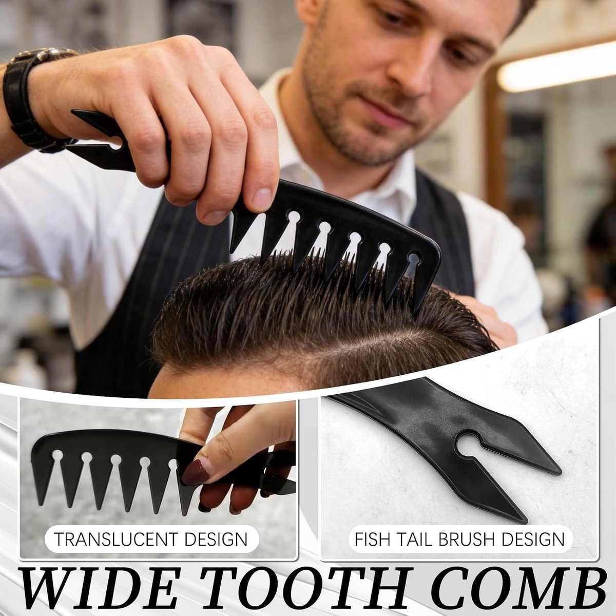 Kammenset voor Haarstyling - Multikleur - 5-delige Set van Professionele Kammen - Voor Dames en Heren