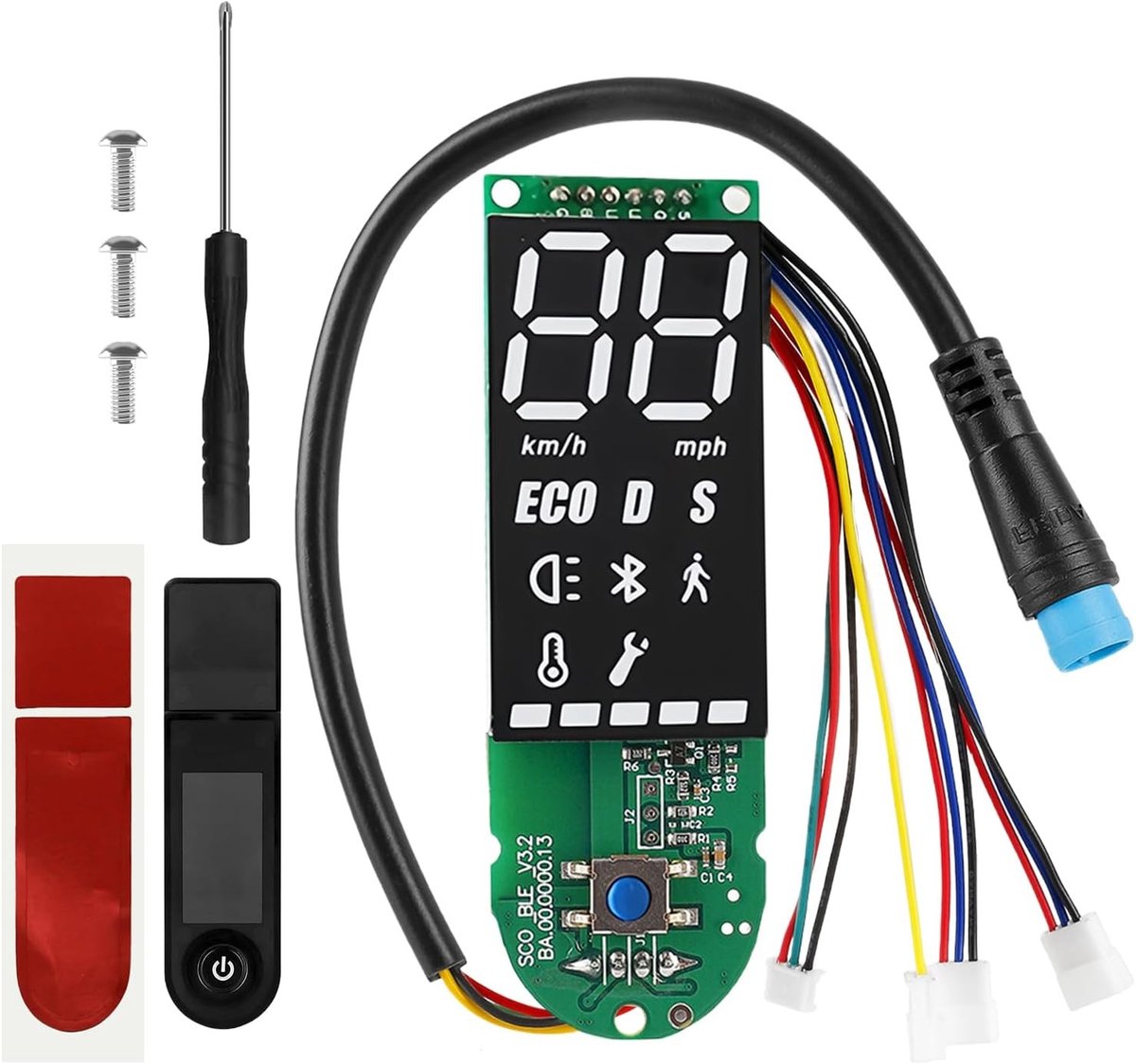 Elektrisch Scooter Dashboard - Geen Kleur - 12 x 3 x 5 cm - Waterdicht en Duurzaam Materiaal - Voor Pro en Pro2 Modellen