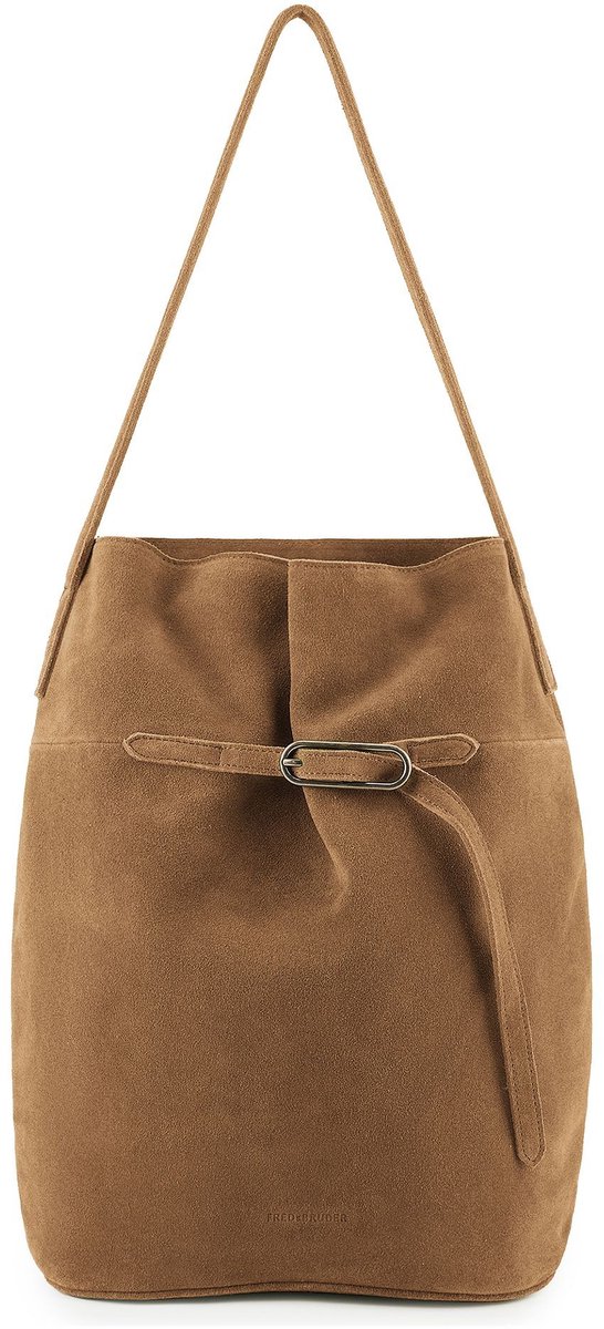 FREDsBRUDER Leren schoudertas Softly Collection Hobo Bag Caramel Lichtbruin