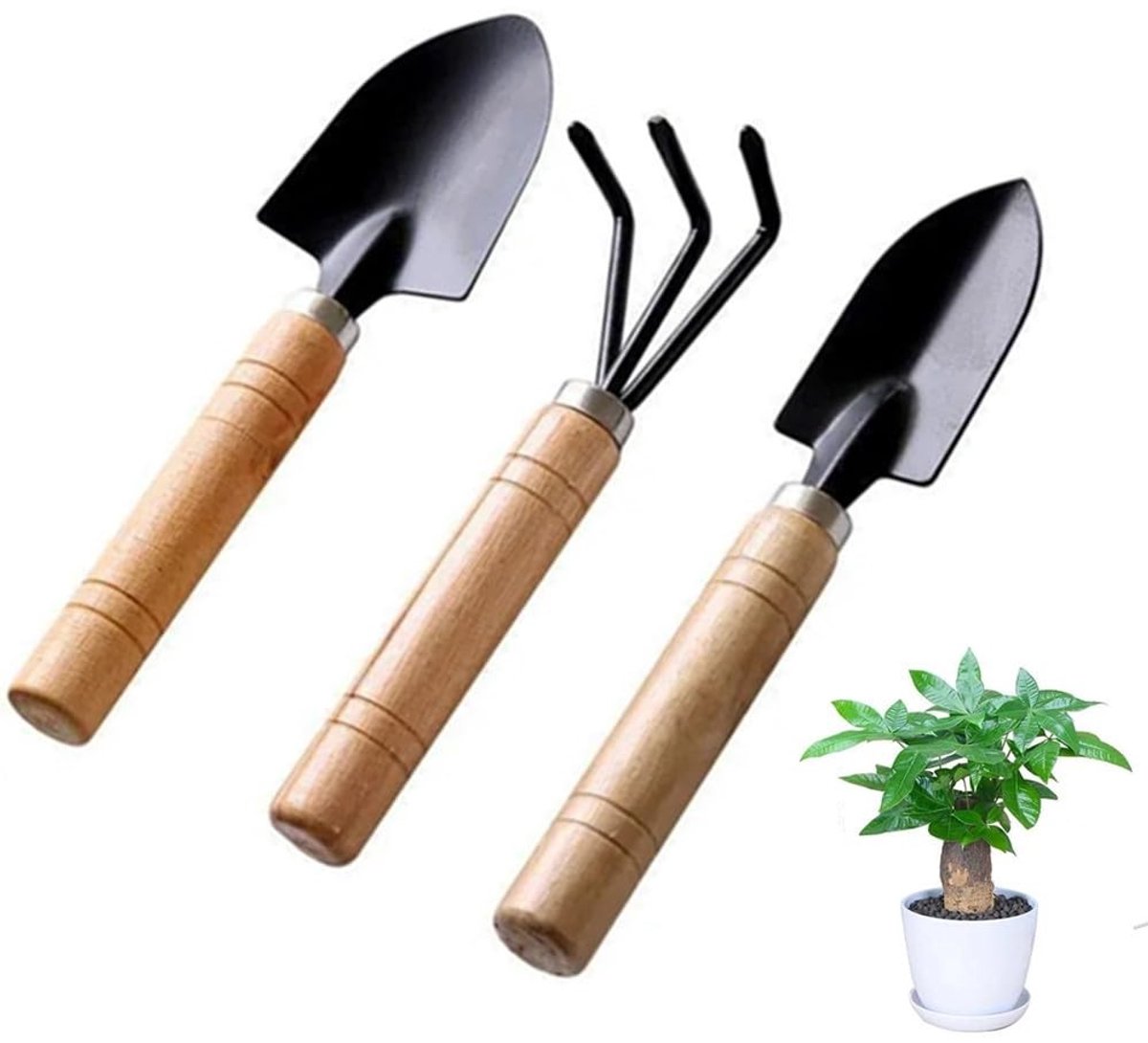 SolidKeus - Mini Tuin Gereedschap Set van 3 Stuks voor Planten