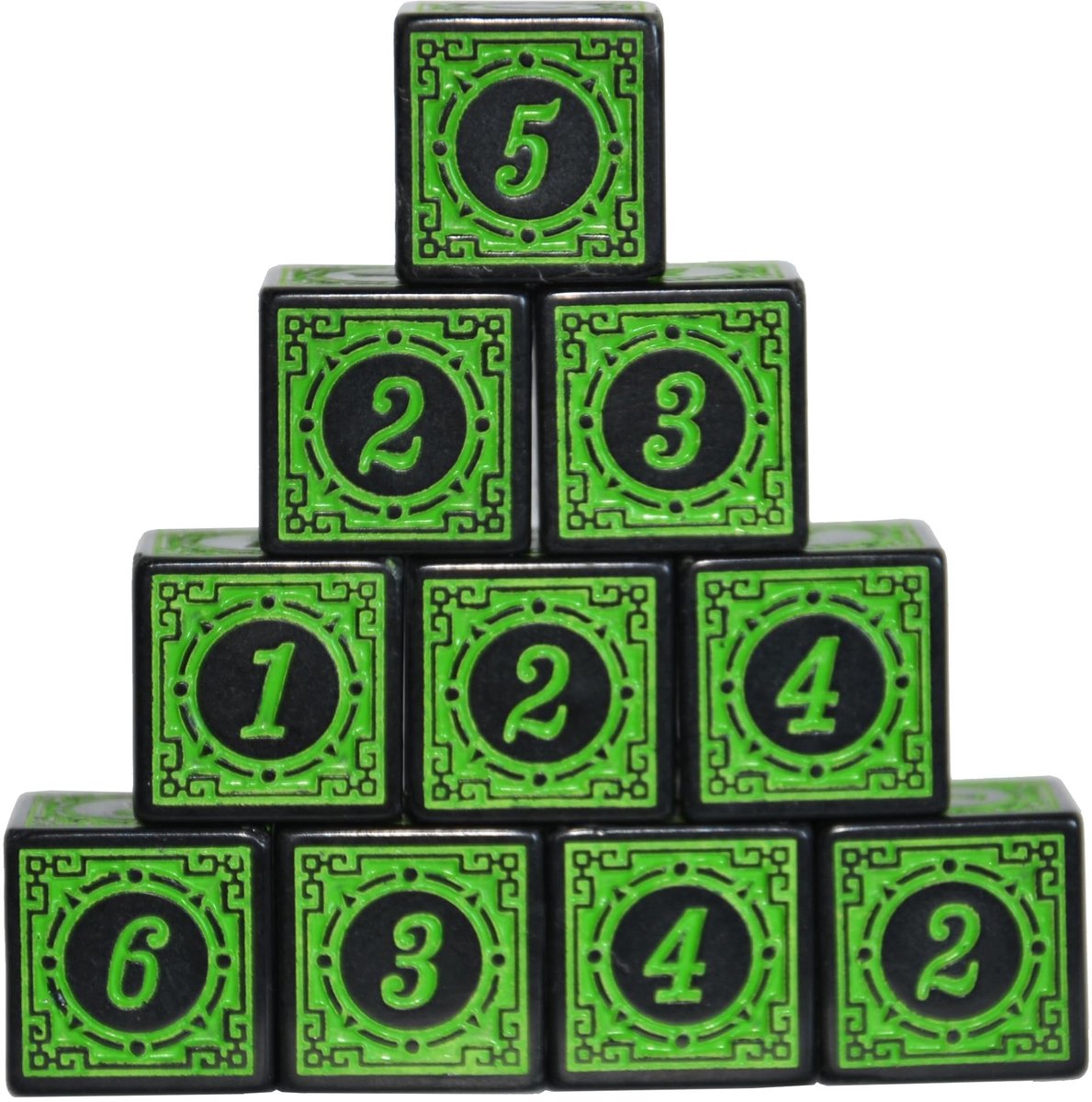 SolidKeus - Set van 10 D6 Dobbelstenen voor Bordspellen en Educatie