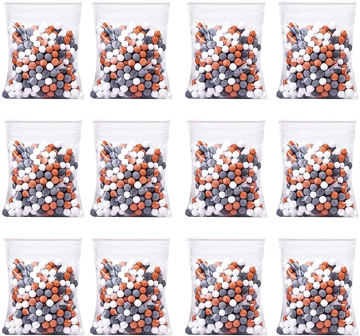 SolidKeus - Set van 12 Mineralen Ballen voor Douchekop met Negatieve Ionen