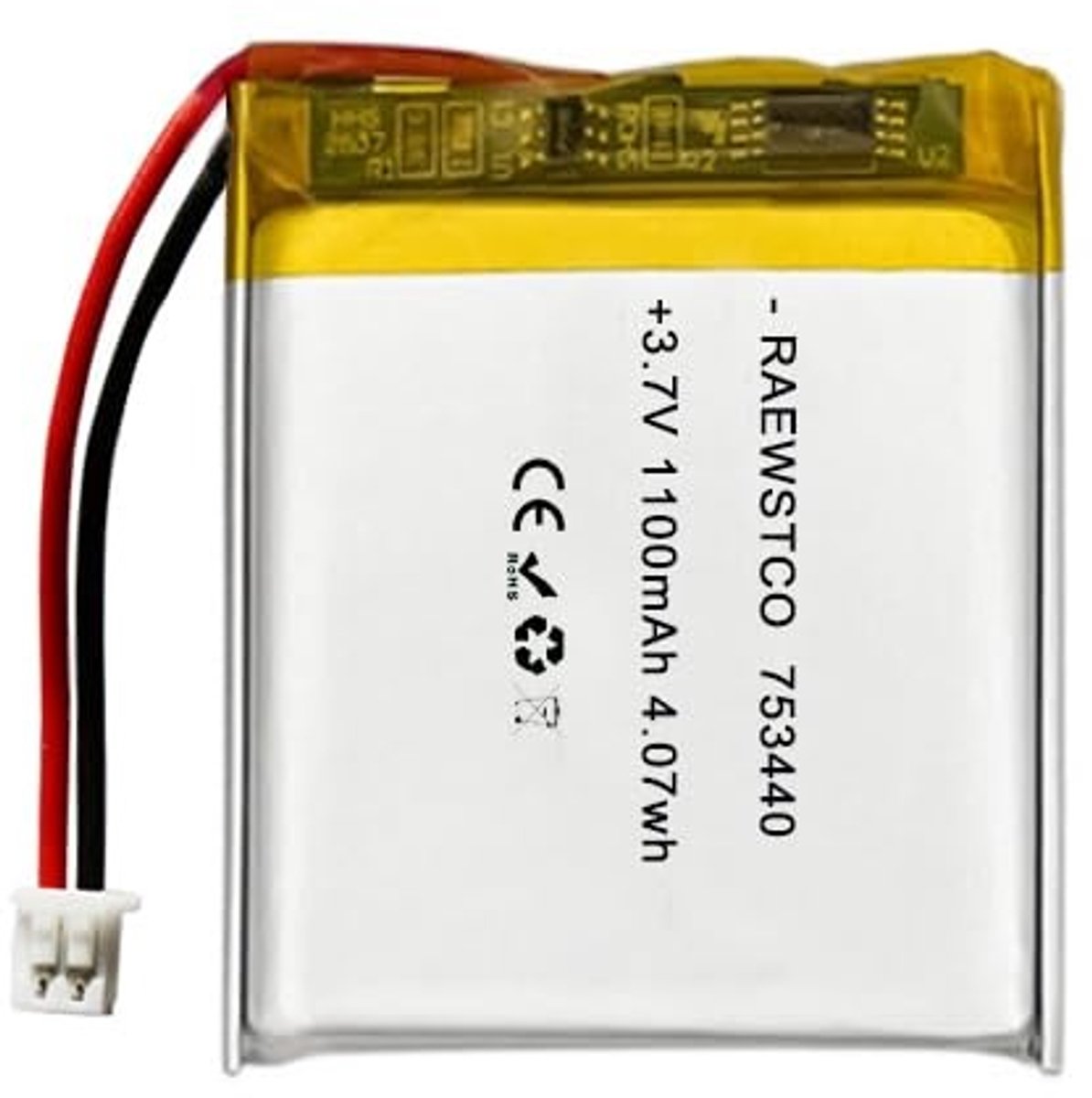 SolidKeus - 1100 mAh 3,7 V Polymeer Lithiumbatterij voor 3D-printerpennen