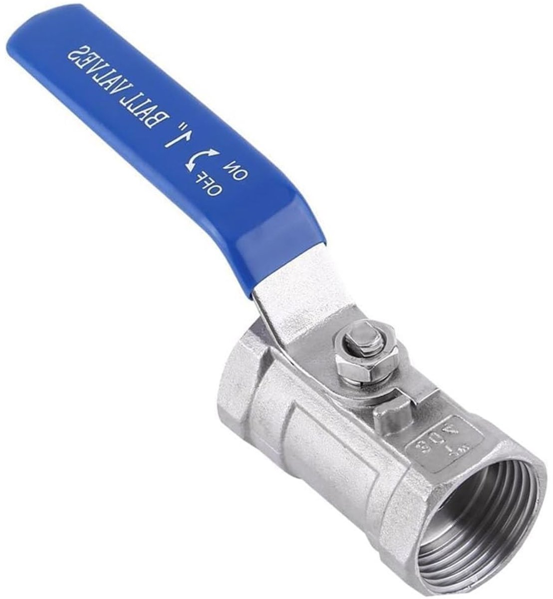 SolidKeus - 1 Inch Handmatige RVS Kogelafsluiter met Draad