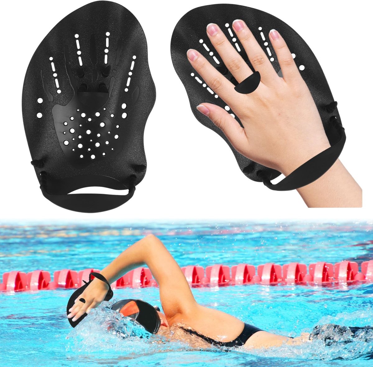 SolidKeus - Zwempaddles voor Kinderen met Verstelbare Straps