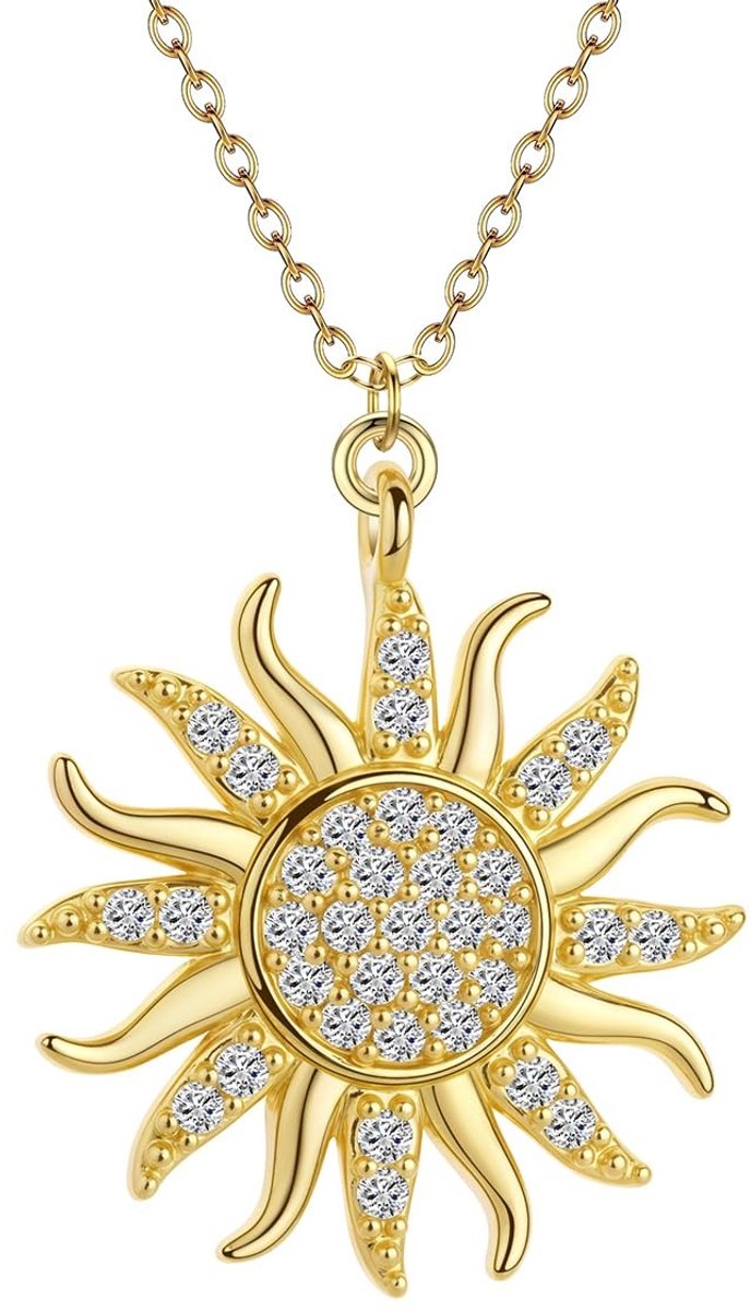 SolidKeus - Vintage Zon Choker Ketting voor Vrouwen