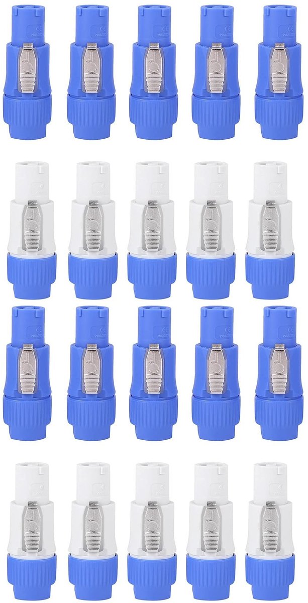 SolidKeus - Set van 20 Nac3Fca Speakon Stekkers voor Audio en Verlichting
