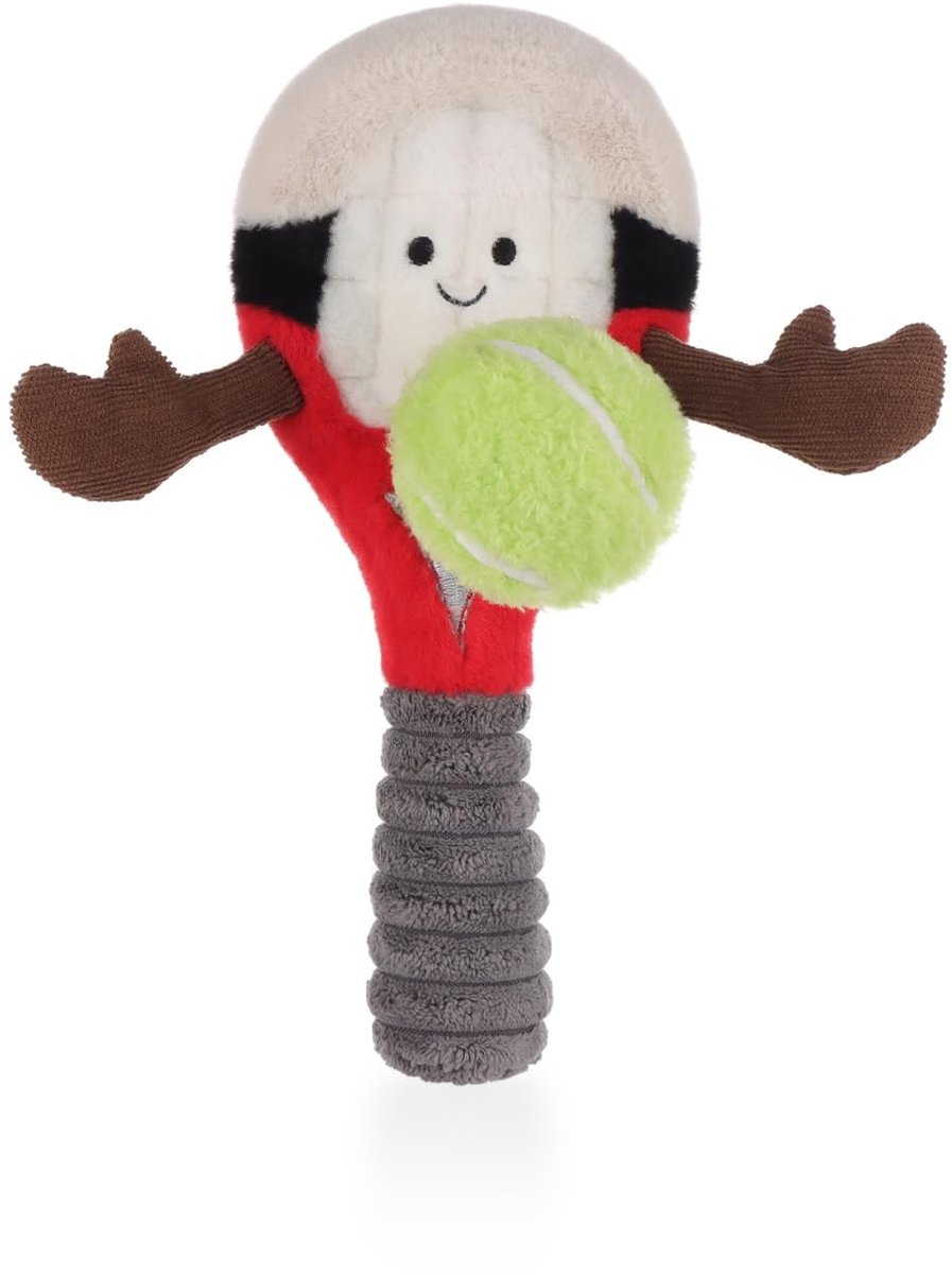 SolidKeus - Schattig Pluchen Tennis Dier voor Kinderen, 24 cm