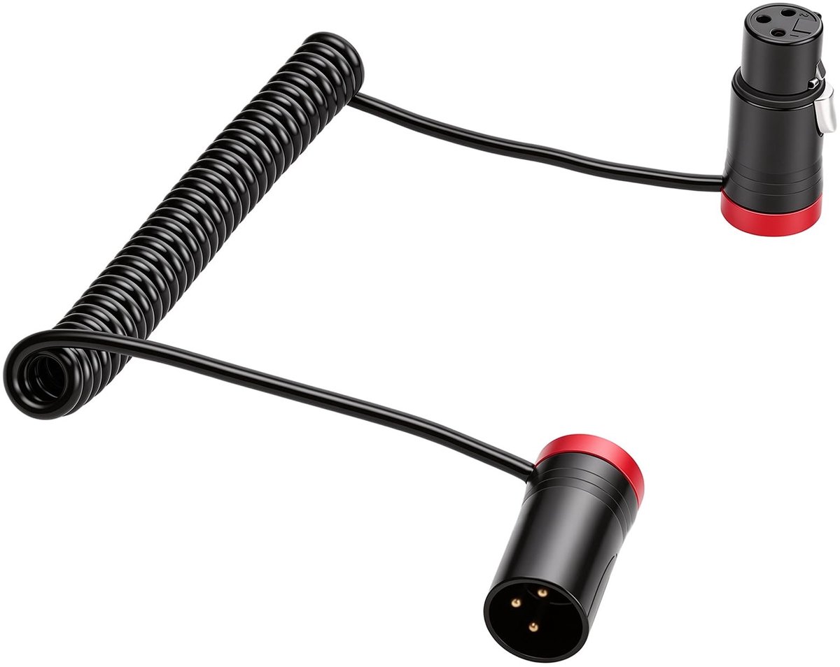 SolidKeus - Korte XLR Audiokabel voor Sony FX3, Laag Profiel