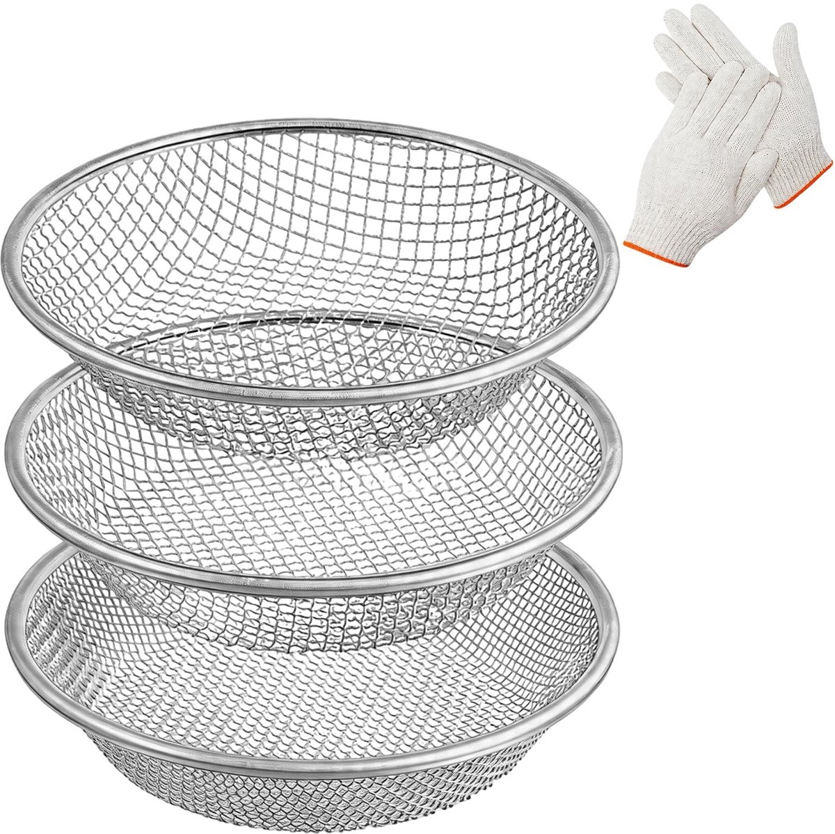 SolidKeus - Ronde Tuinzeef van RVS, 30 cm voor Potgrond