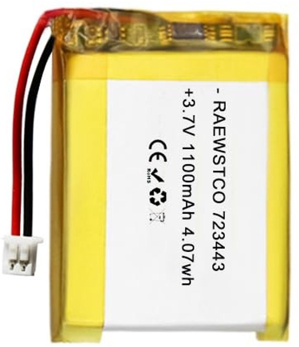 SolidKeus - 3,7 V 1100 mAh Lithium Polymer Batterij voor Elektrische Gezichtsmaskers
