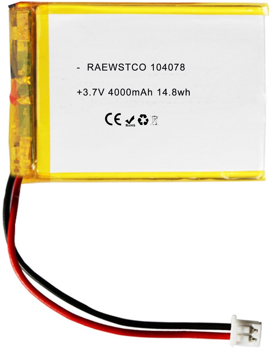 SolidKeus - 4000 mAh 3.7V Oplaadbare Lithium Polymeer Batterij voor Medische Apparaten