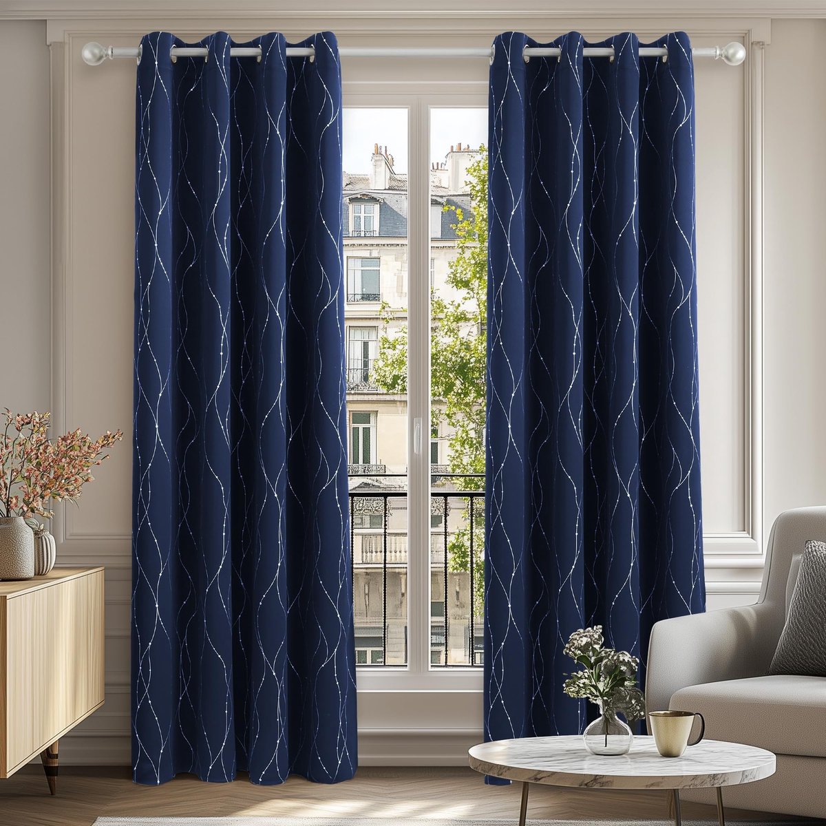 SolidKeus - 2 Stuks Verduisterende Gordijnen met Ringen 140x245 cm