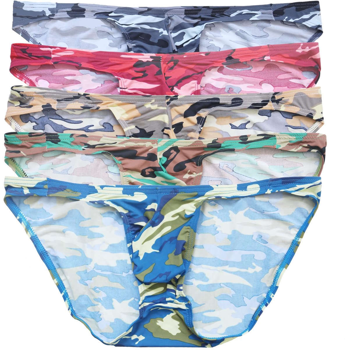SolidKeus - Set van 5 Camouflage G-Strings voor Mannen
