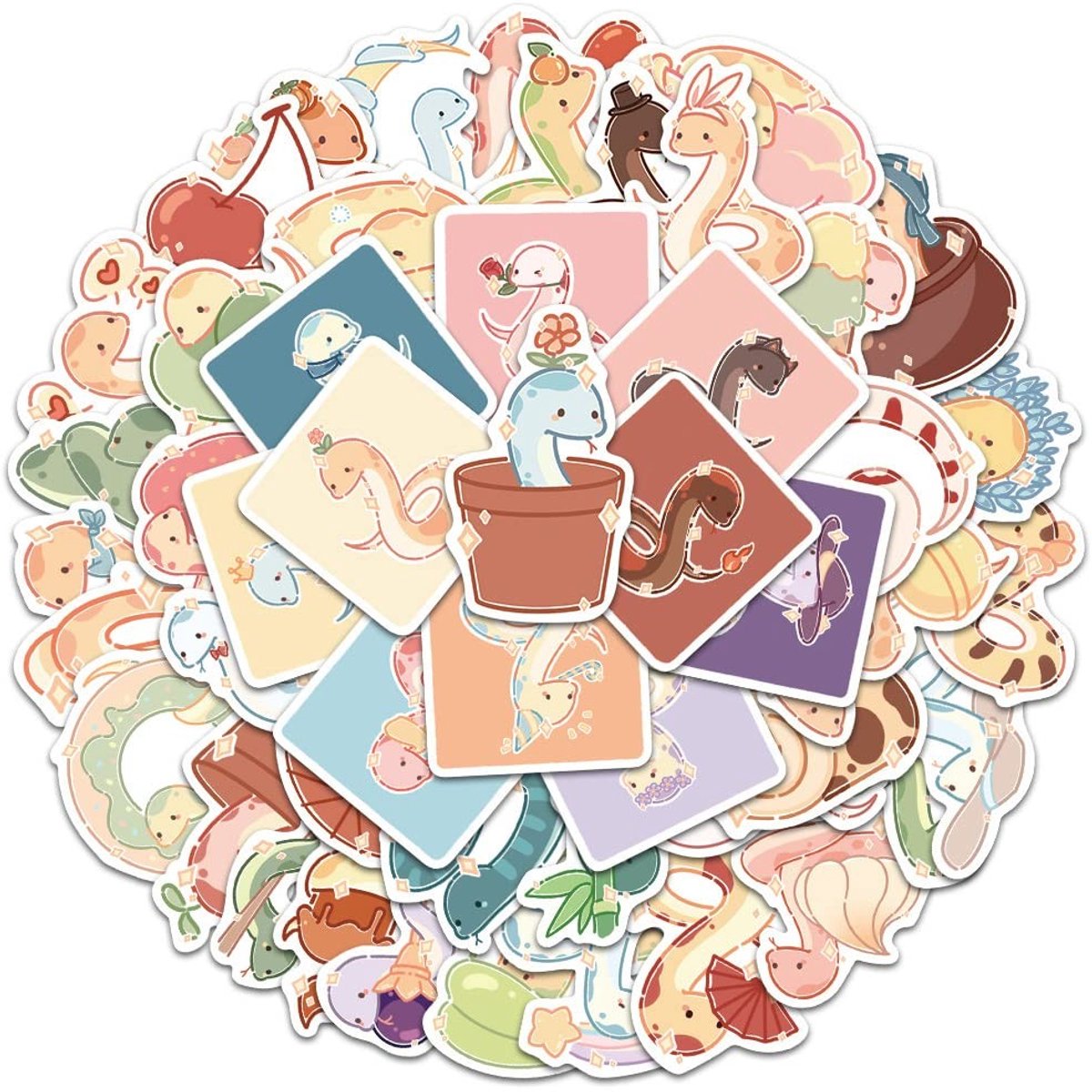 SolidKeus - Waterproof Vinyl Stickers Set van 50 voor Laptop en Wanddecoratie