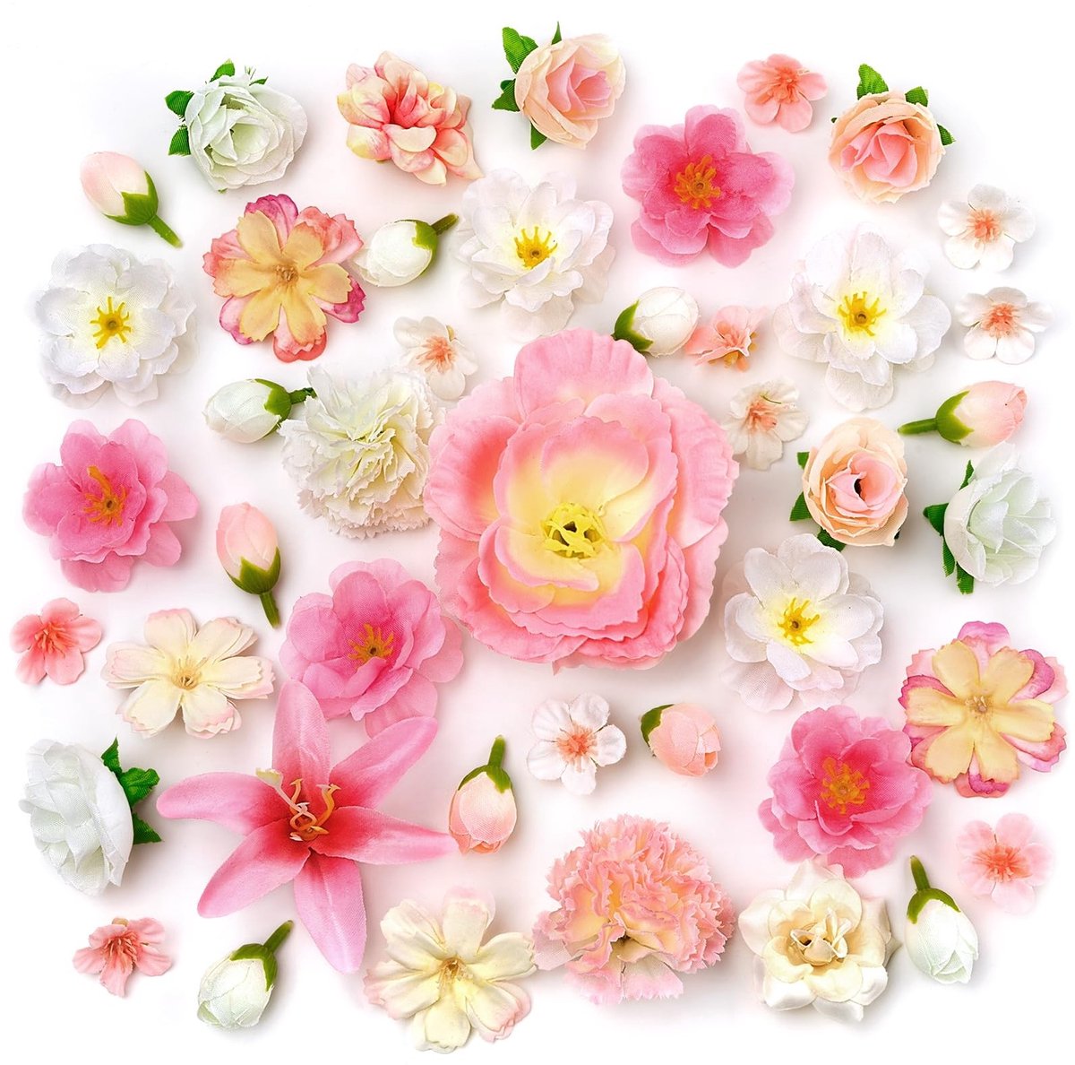 SolidKeus - 44 Stuks Kunstbloemen voor Creatieve Projecten