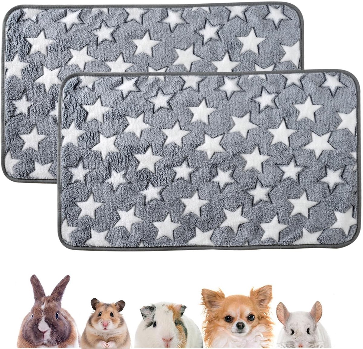 SolidKeus - Set van 2 Wasbare en Waterdichte PIPI Pads voor Cavia's en Konijnen, 50 x 70 cm
