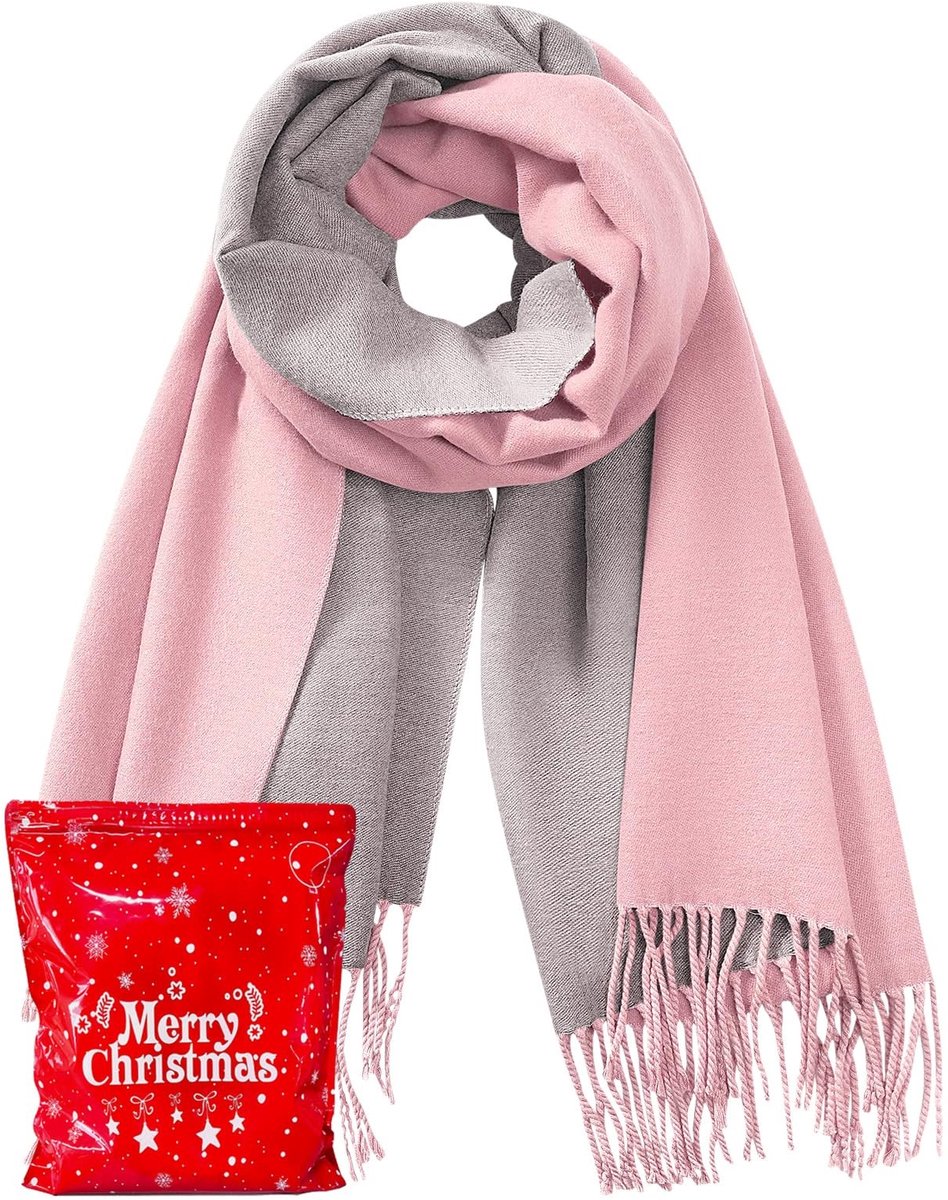 SolidKeus - Dames Pashmina Sjaal Dikke Winter Sjaal met Franje
