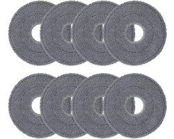 8 Stuks Dweildoeken voor Roborock Saros 10R/Z70 en Q Revo-serie - Microvezel, Wasbaar & Herbruikbaar - sans marque