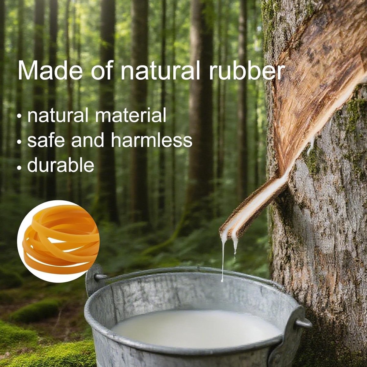 Set van 200 Brede Rubber Bands 100 x 5 mm - Sterke Herbruikbare Rubber Ringen voor Huishoudelijk Gebruik, Kantoor en Schoolbenodigdheden
