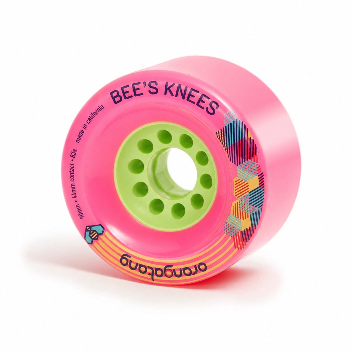 Orangatang Bees Knees 90mm Longboard Wheels Roze