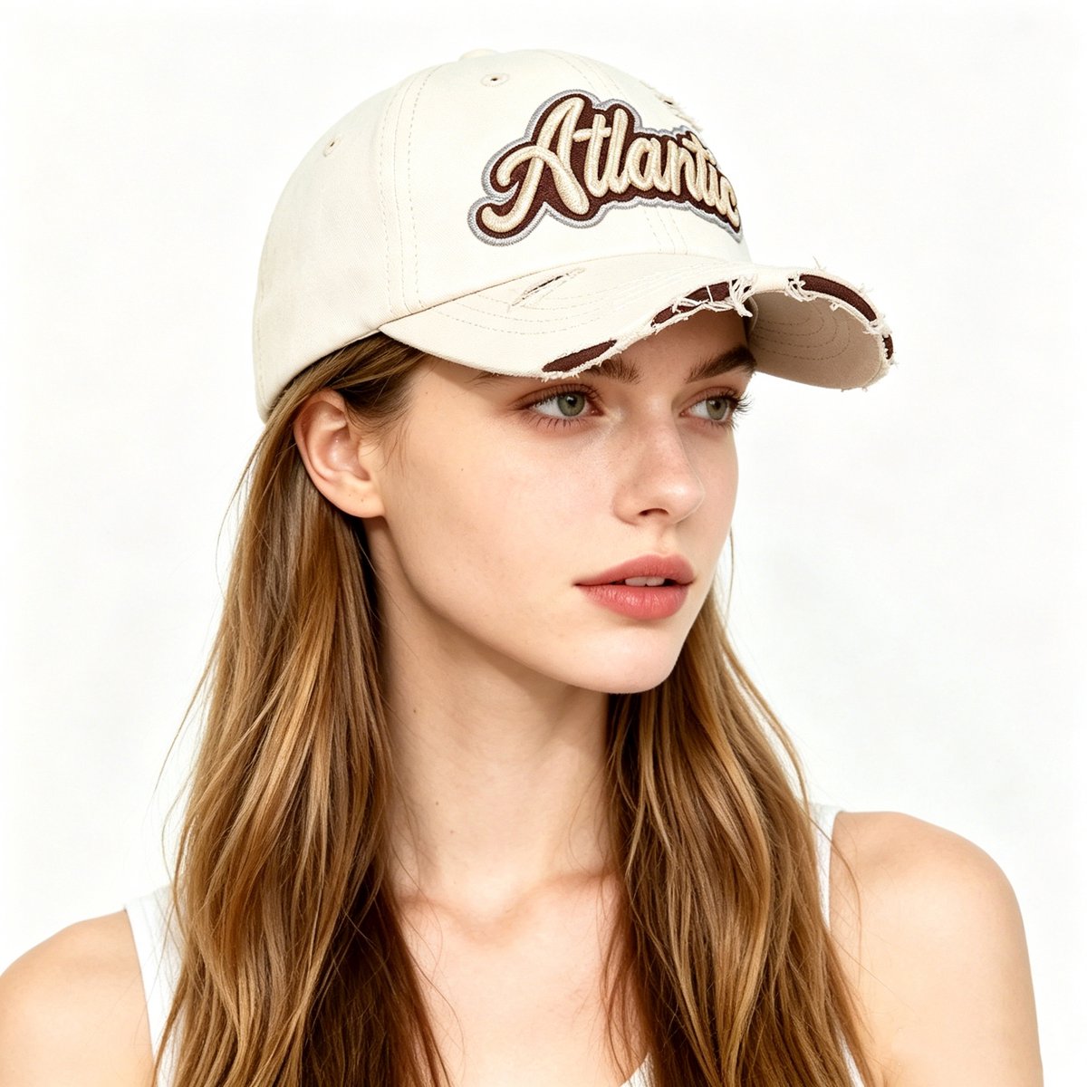 casalora—Petten-Baseballpet – Dames baseballpet – Zomer baseballpet – Zachte klep – Ademend opengewerkt ontwerp – UV-bescherming – Brede klep – Verstelbaar – Wit