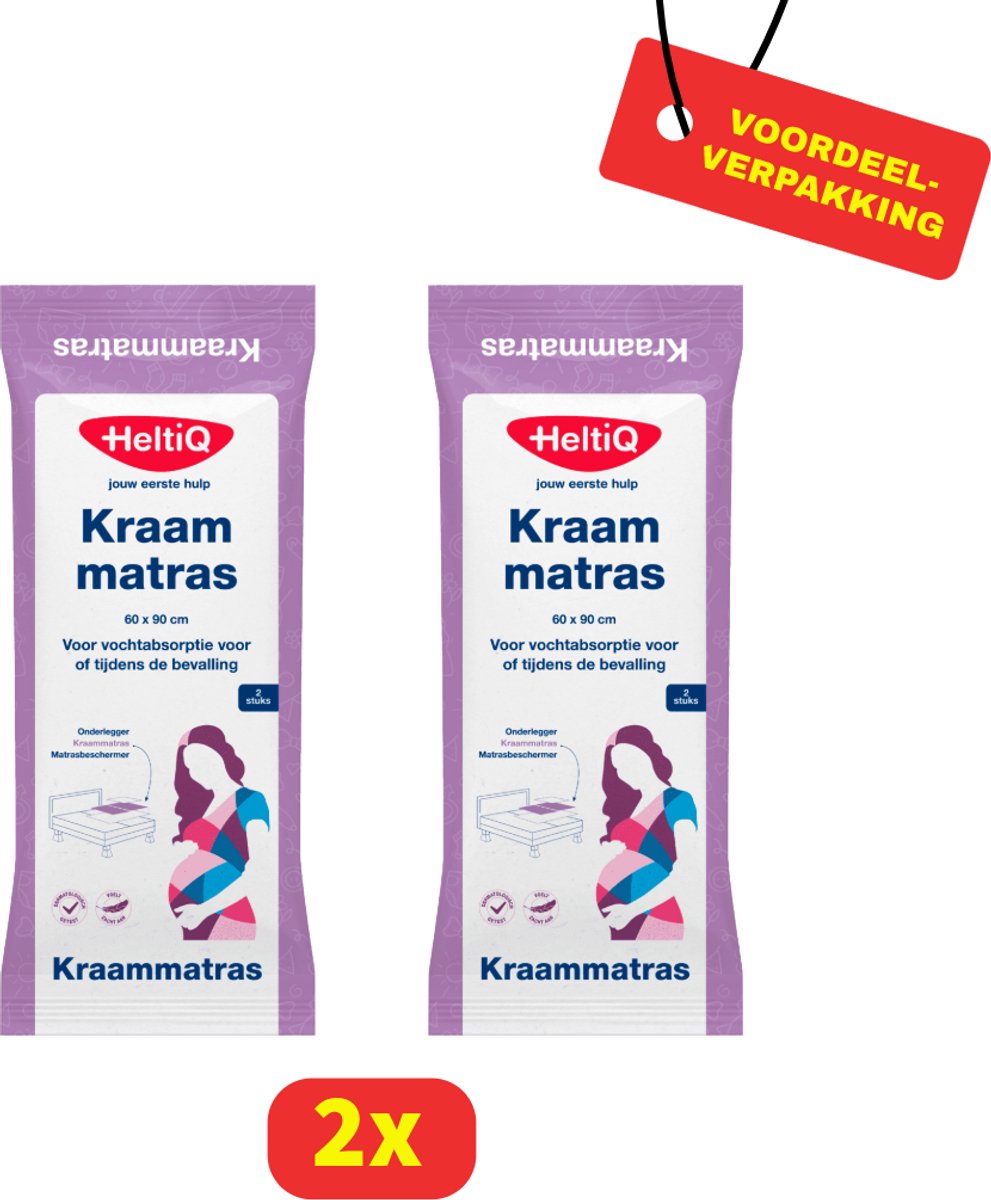 Heltiq Kraammatras - 60x90cm - 2 stuks - Voordeelverpakking
