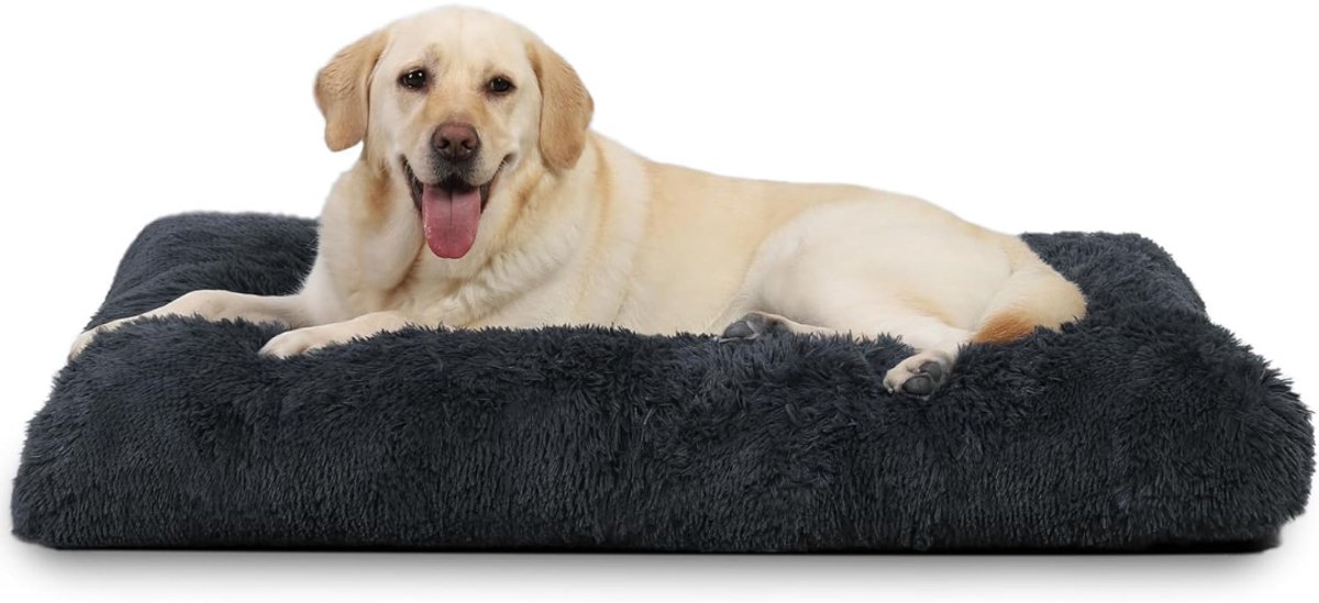 Ploutos® Hondenkussen - Comfortabel Hondenbed & Hondenkussen - Hondenmand Wasbaar - Grijs - 105cm x 70cm x 9cm