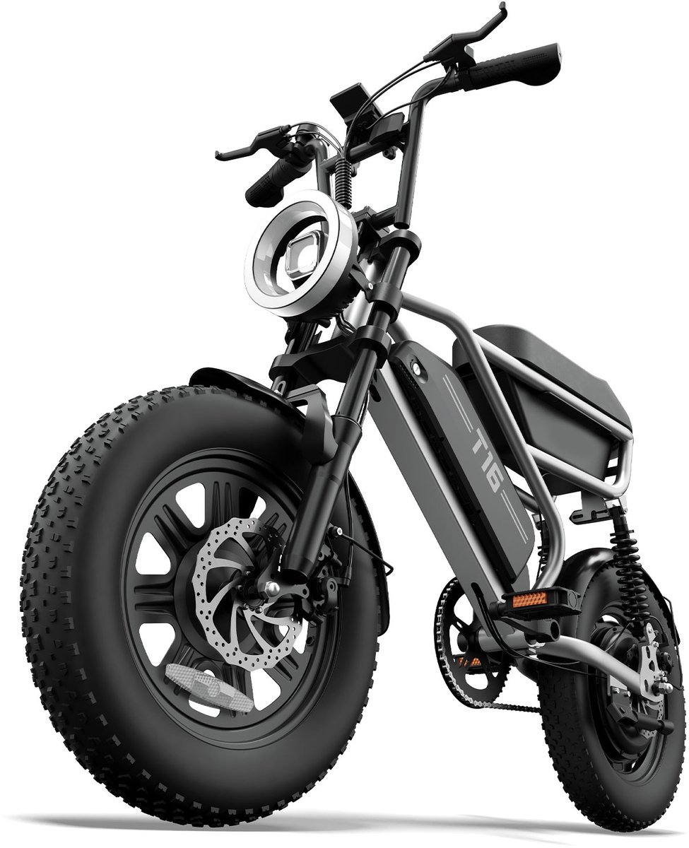 Elektrische Fatbike 16 x 3.0 Inch - 48V 15.6Ah - Tot 110 km Bereik - 250W Motor -Zwart
