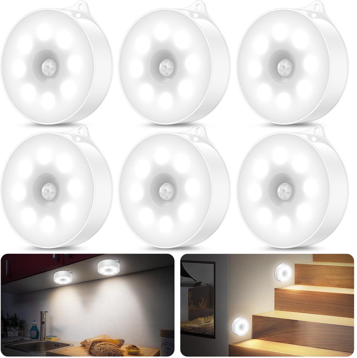 SolidKeus - Nachtlamp met Bewegingssensor - Set van 6