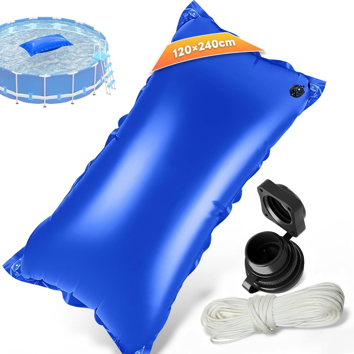 Omgoods - XXL Winter Zwembadkussen 120 x 240 cm voor Vorstbescherming